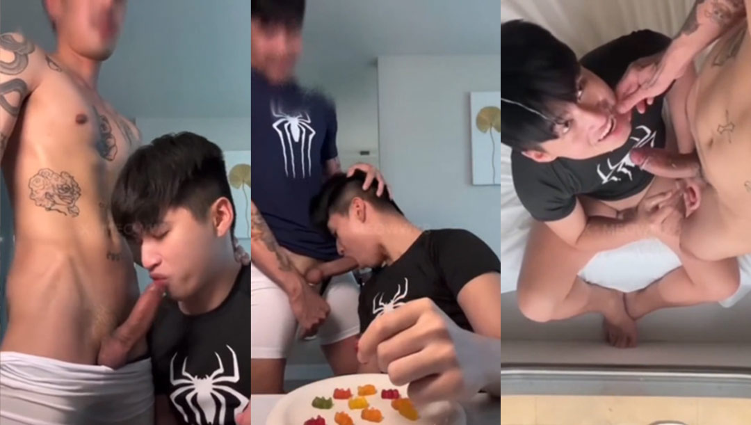 ถ่ายคลิปกินเยลลี่ลงโซเชียลแฟนหนุ่มเกิดเงี่ยนจึงจับหนุ่มหน้าสวยดูดควยต่อหน้ากล้อง ถ่ายคลิปกินเยลลี่ลงโซเชียลแฟนหนุ่มเกิดเงี่ยนจึงจับหนุ่มหน้าสวยดูดควยต่อหน้ากล้อง