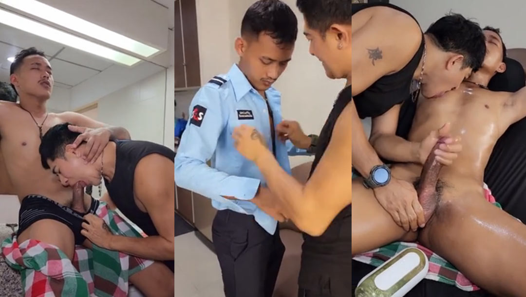 คลิปโป๊เกย์ไทย จ้างมารับใช้แต่ได้เย็ดฟรี! รปภ. หื่นจัด งัดท่อนเอ็นเลี่ยมออยล์ซอยยับ