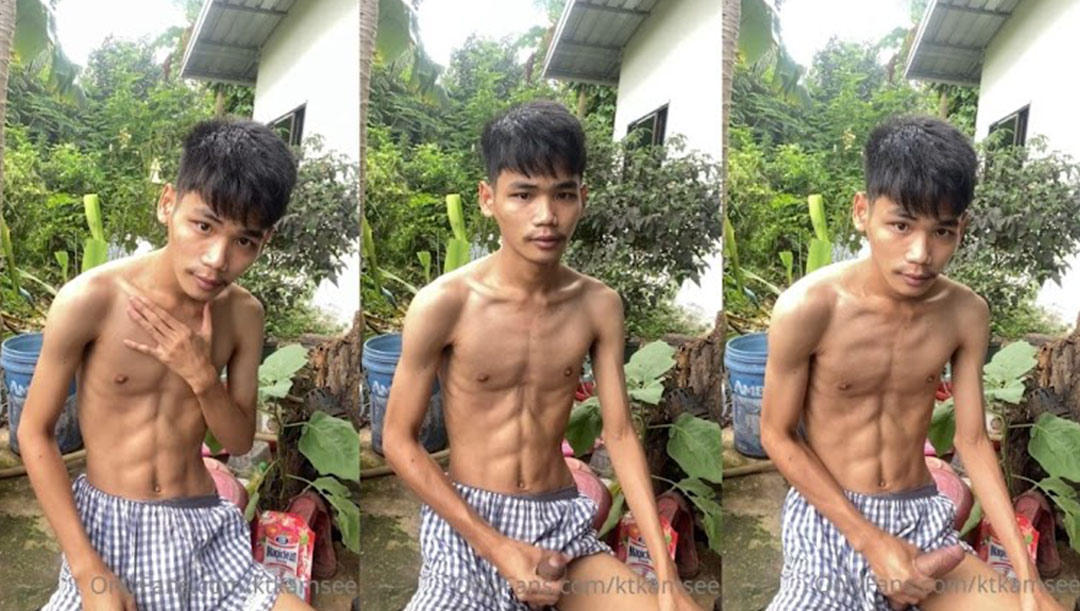 น้องต๊ะควยใหญ่ โชว์เสียวระแวงคนเห็น ทนเงี่ยนไม่ไหวชักว่าวโชว์ Outdoor ข้างบ้าน