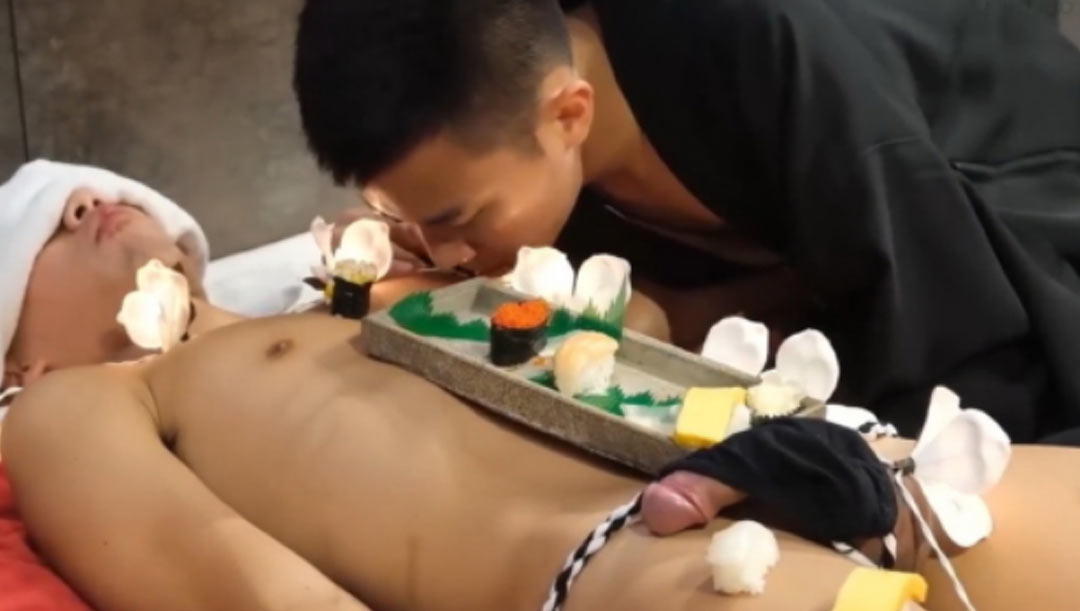 หนังโป๊เกย์ญี่ปุ่น ลูกคนรวยเปย์บาร์โฮสมาทำซูชิมนุษย์ จัดพล็อตหรูแก้เงี่ยน