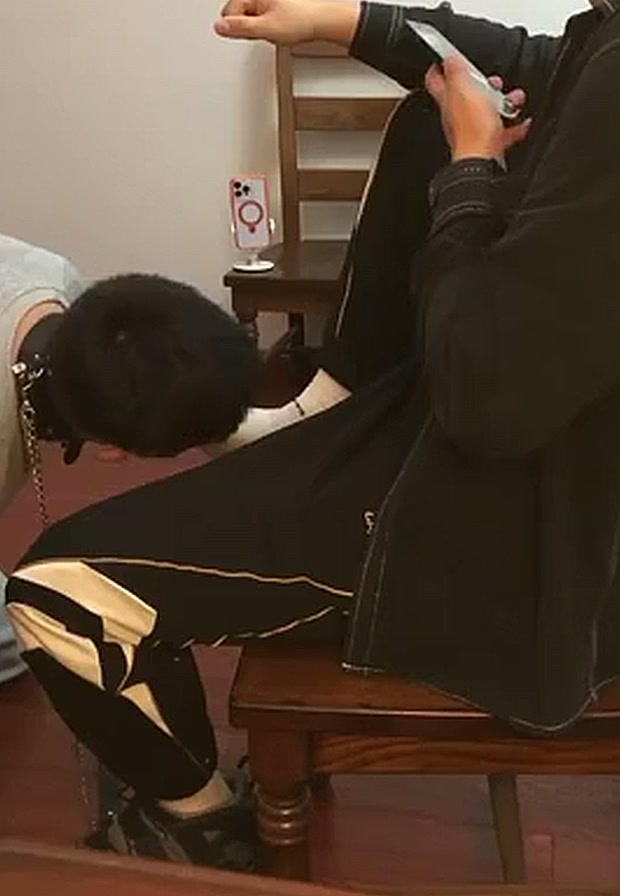 bdsm เกย์ หนุ่มจีนใส่ปลอกคอคาบห่วงปากให้นายลงโทษ screenshot 1